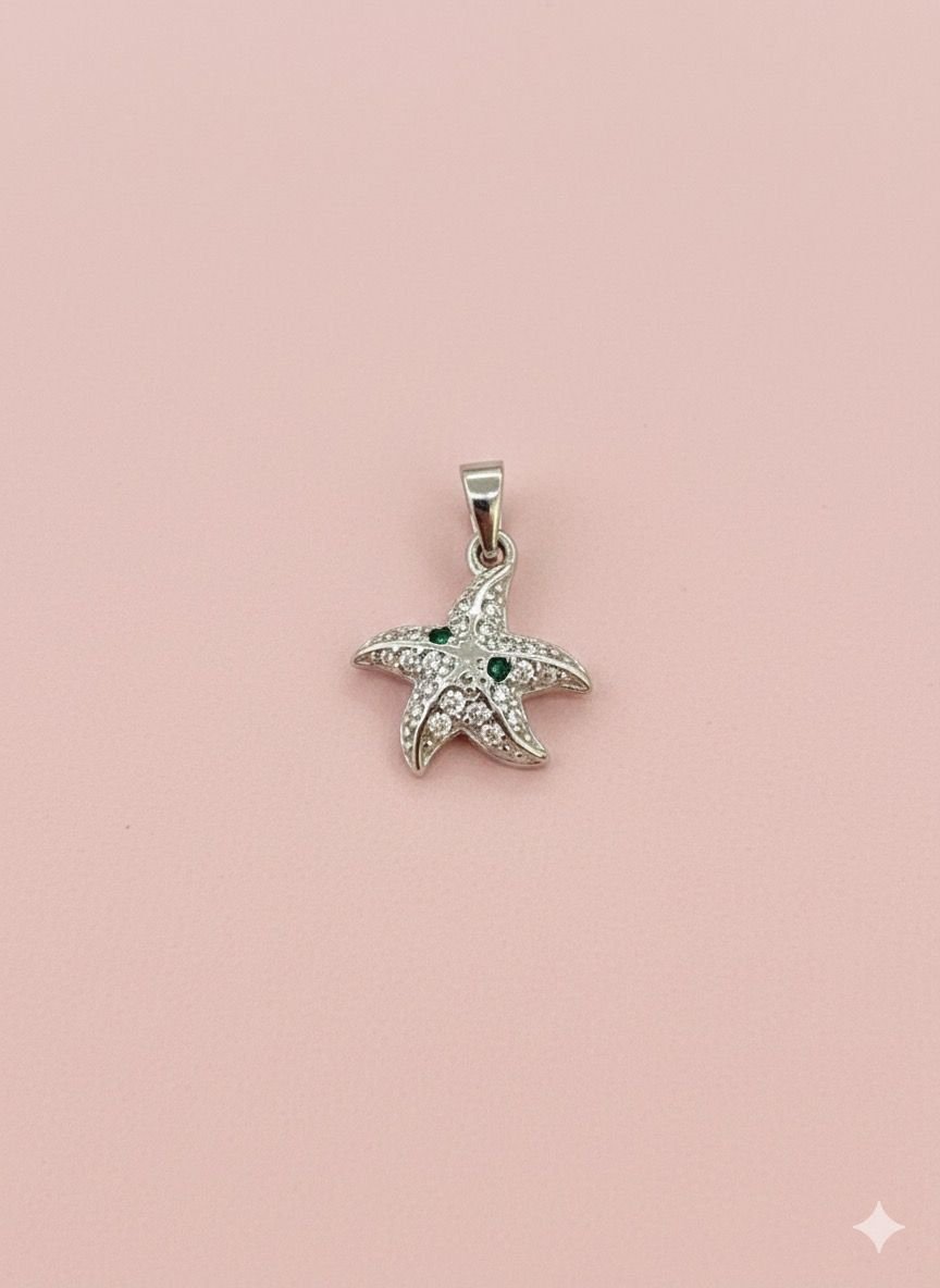 92.5 Silver Star Fish Fancy pendant